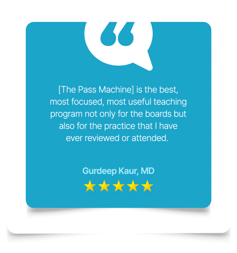 This is the best, most focused, most useful teaching program not only for the boards but also for the practice that I have ever reviewed or attended. Gurdeep Kaur, MD